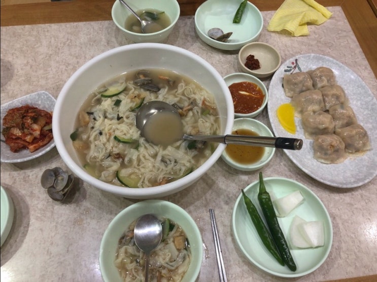  해장으로 일품! 거제 고현 삼돌이 해물칼국수,김치만두