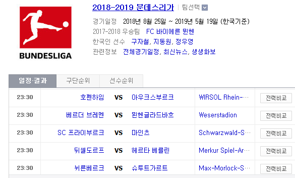 2018.11.10 분데스리가 (호펜하임 vs 아우크스 브레멘 vs 묀헨글라 프라이부 vs 마인츠 F뒤셀도 vs H베를린 뉘른베르 vs 슈투트가 도르트문 vs 바이뮌헨) 2018.11.10 분데스리가 (호펜하임 vs 아우크스 브레멘 vs 묀헨글라 프라이부 vs 마인츠 F뒤셀도 vs H베를린 뉘른베르 vs 슈투트가 도르트문 vs 바이뮌헨)