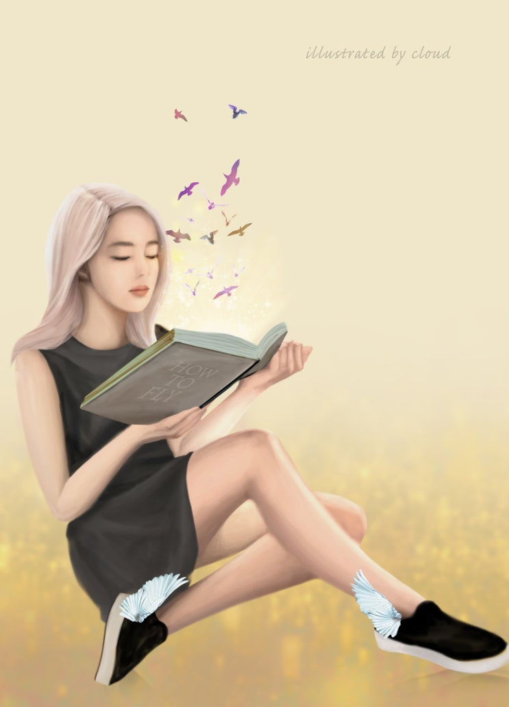  몽환적인 디지털 일러스트 그림 작업