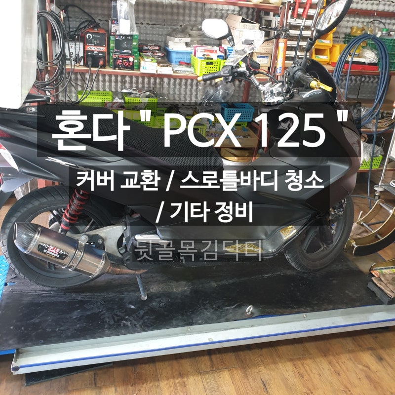 혼다 "PCX 125" 커버 교환 / 스로틀바디 청소 / 기타 정비