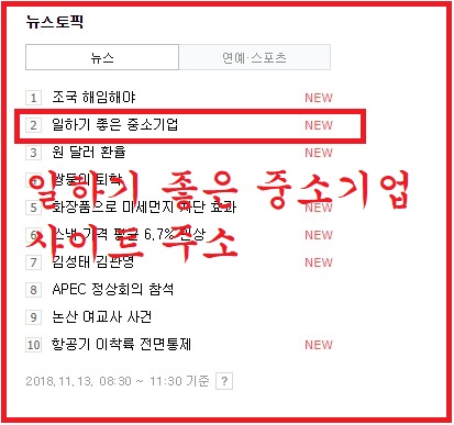 일하기 좋은 중소기업 사이트 주소