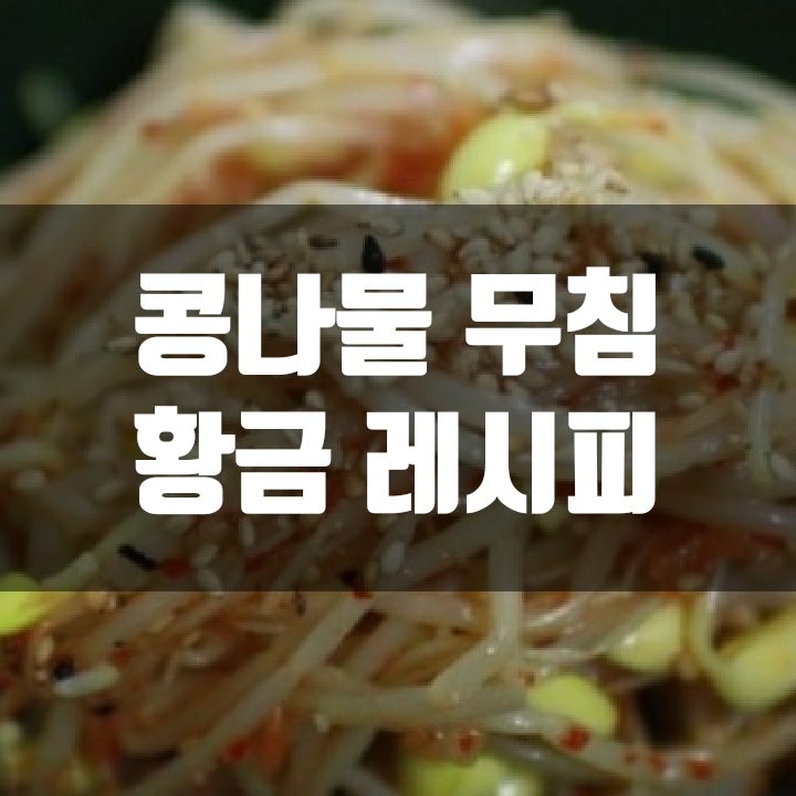  콩나물 무침 황금레시피
