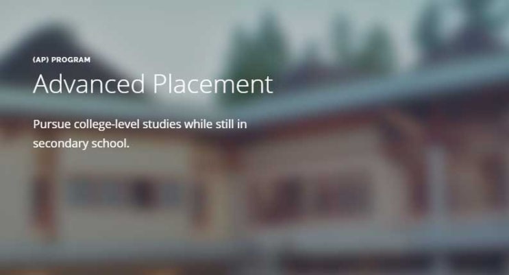  West Vancouvr 교육청... AP (Advanced Placement) 프로그램 소개