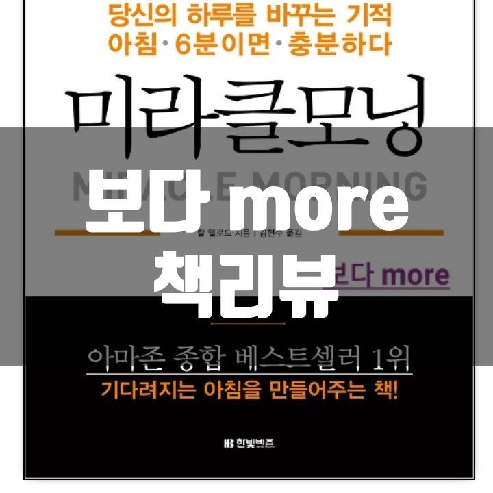  미라클 모닝 책리뷰(독서평) - 35편