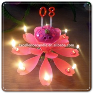  TN-0004 숫자연꽃초 생일파티 촛불 생일 생일초 멜로디초 양초 개당 중량 45g 뚜껑 미포함 향 무향 핑크계열