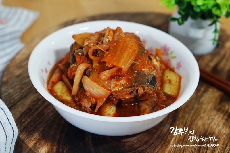 고등어통조림 김치찌개 만드는 법 : 네이버 블로그