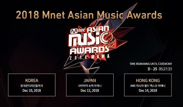 2018 MAMA(Mnet Asian Music Awards)라인업.. 한국,일본,홍콩 개최...갓세븐(GOT7), 모모랜드, 세븐틴, 몬스타엑스, 워너원...