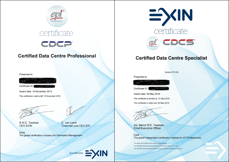 CDCS (Certified Data Center Specialist)