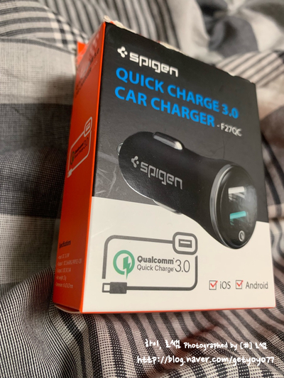  슈피겐(Spigen) 아이폰XS, XS MAX 차량용 고속 충전기!