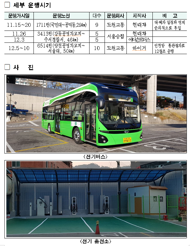 서울시, 전기 시내버스 올해 29대 도입 운행