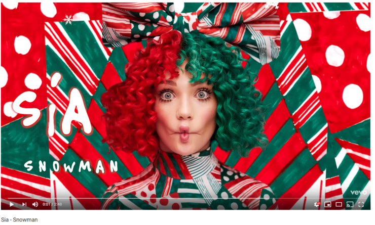  'Snowman' by Sia- 2017