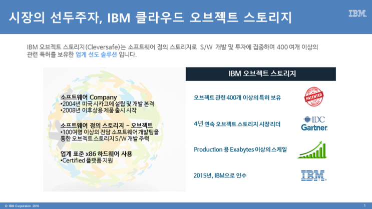 IBM 클라우드 오브젝트 스토리지 다양한 활용분야