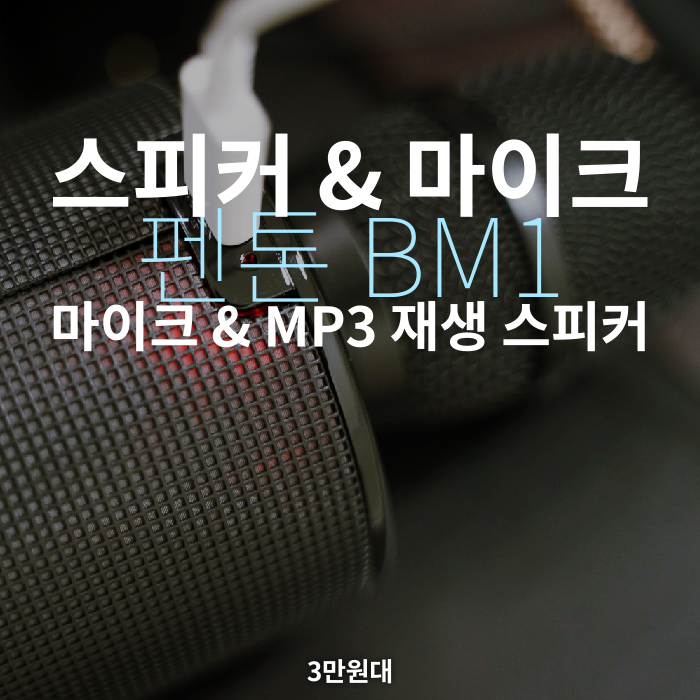  피에스이벤처스 펜톤 PENTON BM1 MP3 재생가능 블루투스 무선 마이크 mp3 스피커 추천 노래방 어플 활용 Smule 앱 재생