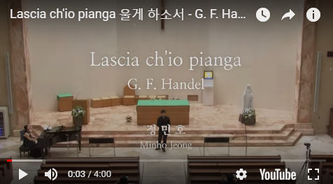 『카운터테너』 Lascia ch'io pianga 울게 하소서 - G. F. Handel 정민호 MinHo, Jeong | 서울가톨릭싱어즈