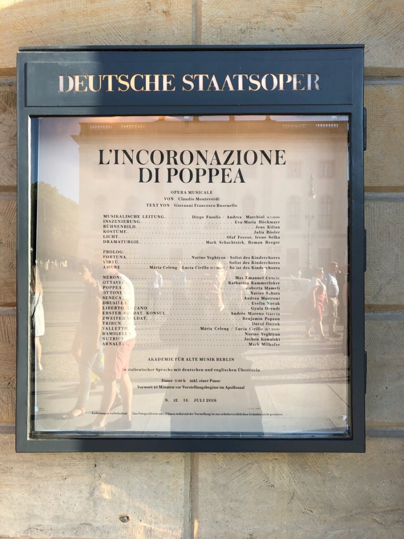 2018 음악여행 D+10. <포페아의 대관식>, 베를린(7월 14일) : 네이버 블로그