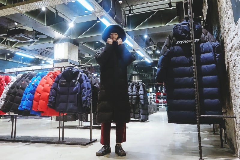 다이나핏 롱패딩 조인성패딩 너무 예쁘다