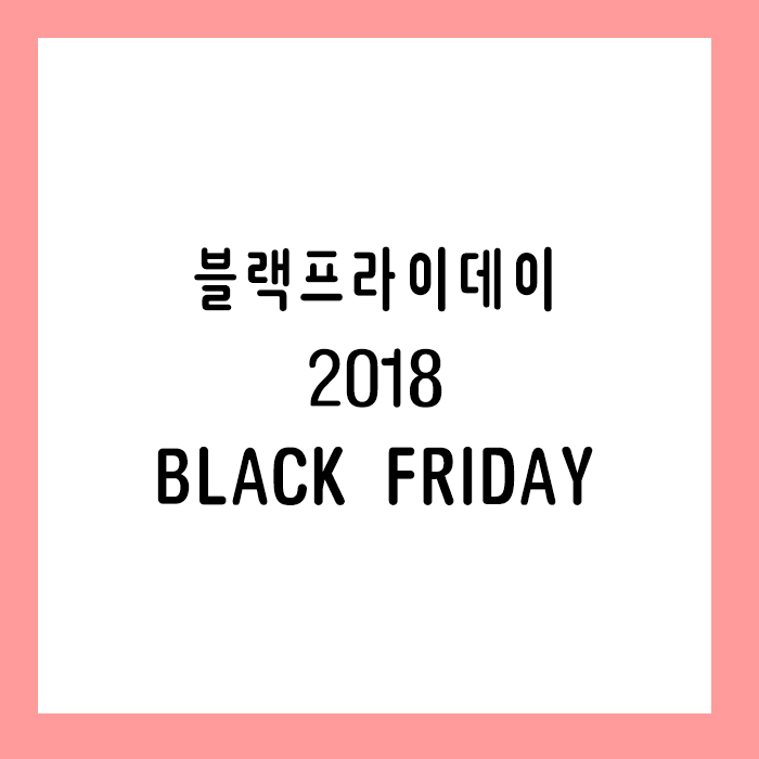  2018 블랙프라이데이 질러봐요!