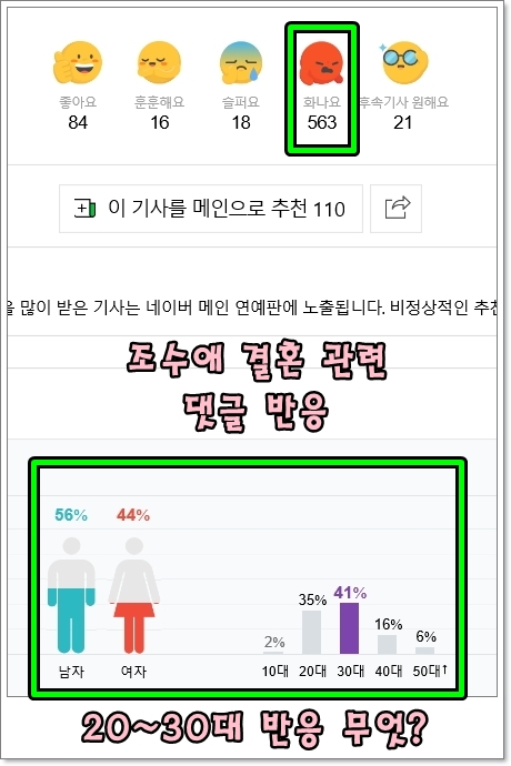 JTBC 조수애 결혼 관련 기사 댓글 반응...