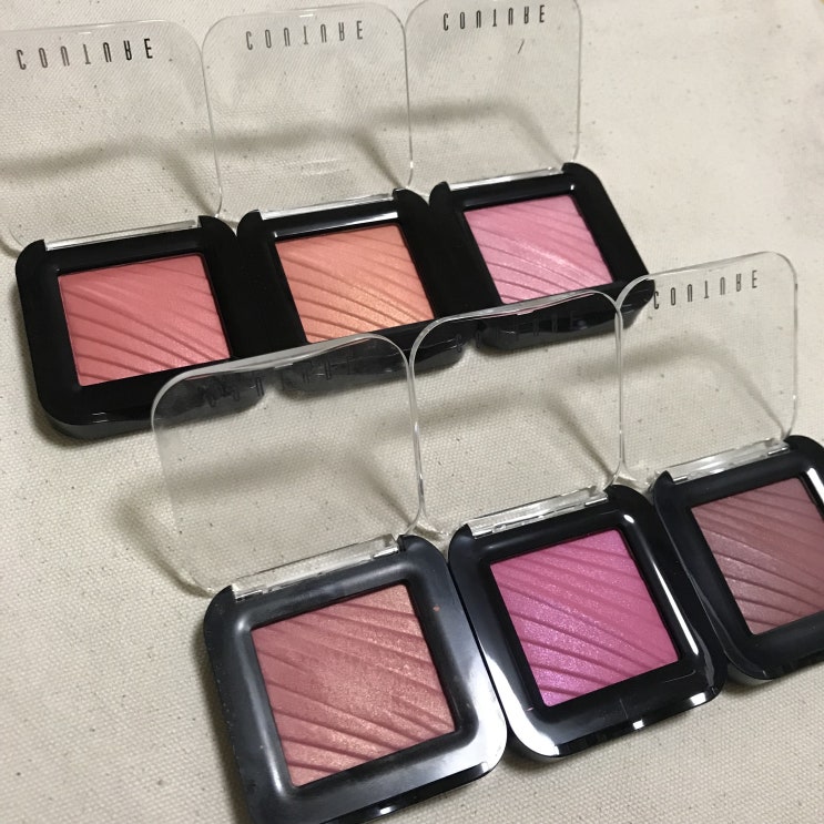  어퓨 꾸뛰르 블러셔&하이라이터&신상 섀도우 발색!