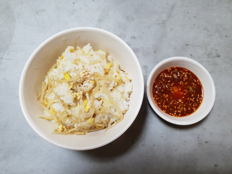  콩나물밥 만들기