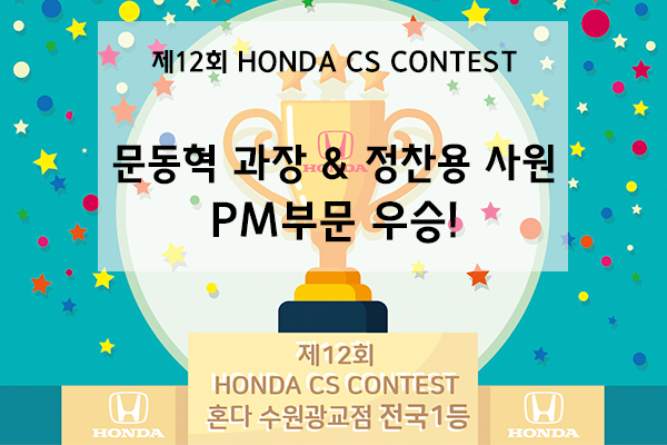  <제12회 혼다 CS 컨테스트> Periodic Maintenance 부문 우승, 문동혁 과장 & 정찬용 사원