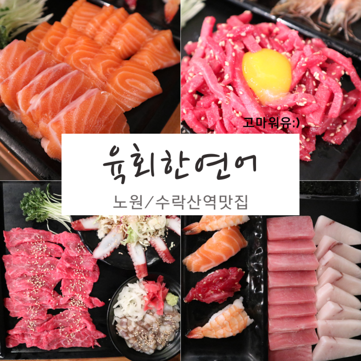  <노원맛집>육회한연어: 일미터모든걸다줄게 먹고온 후기