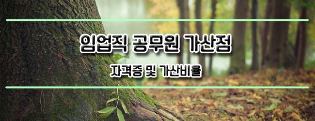 ✓임업직 공무원 가산점(산림,녹지직 공무원) : 네이버 블로그