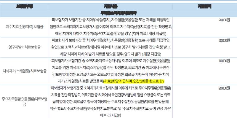 치아보험 재가입(라이나생명, 7