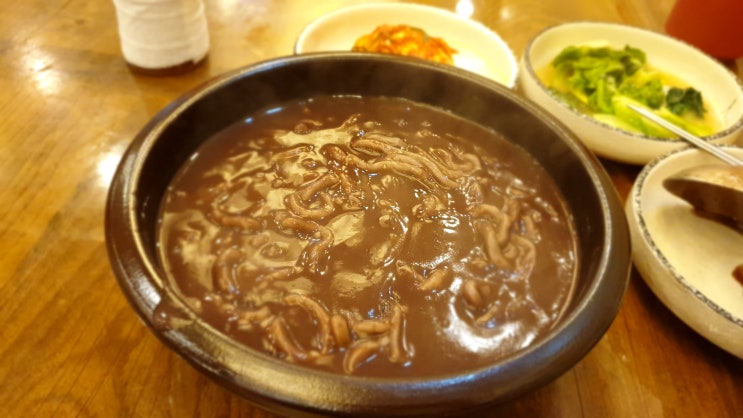  [천안 불당동 맛집] 국산 팥으로 쑨 걸쭉한 팥칼국수와 맛보기 꽁보리 비빔밥이 맛있는 "소담골 본점"