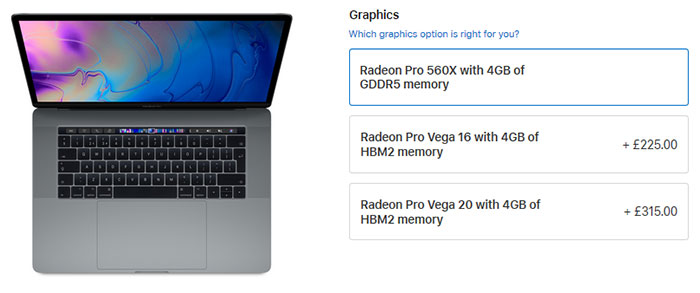 AMD Vega 20이 장착된 MacBook Pro 벤치 유출