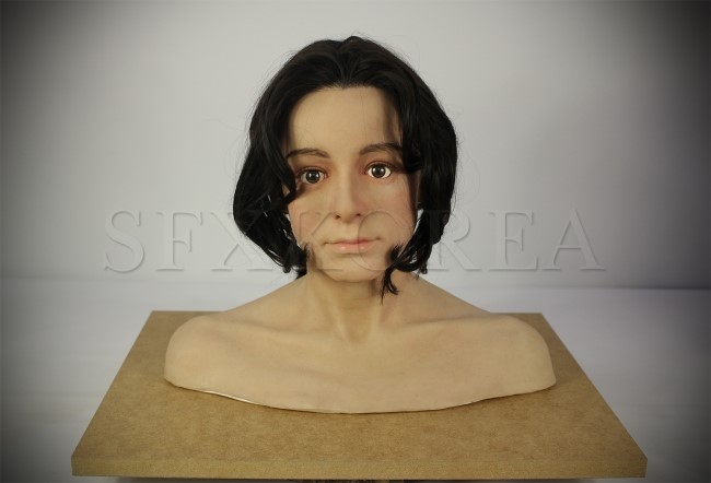  [SFXKOREA, 특수분장, 특수분장사, 특수소품, 바이오인식] 홍채 센서삽입 연구용 실리콘 흉상, 안구 제작