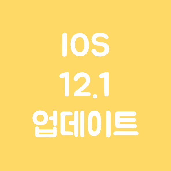 iOS 12.1 업데이트