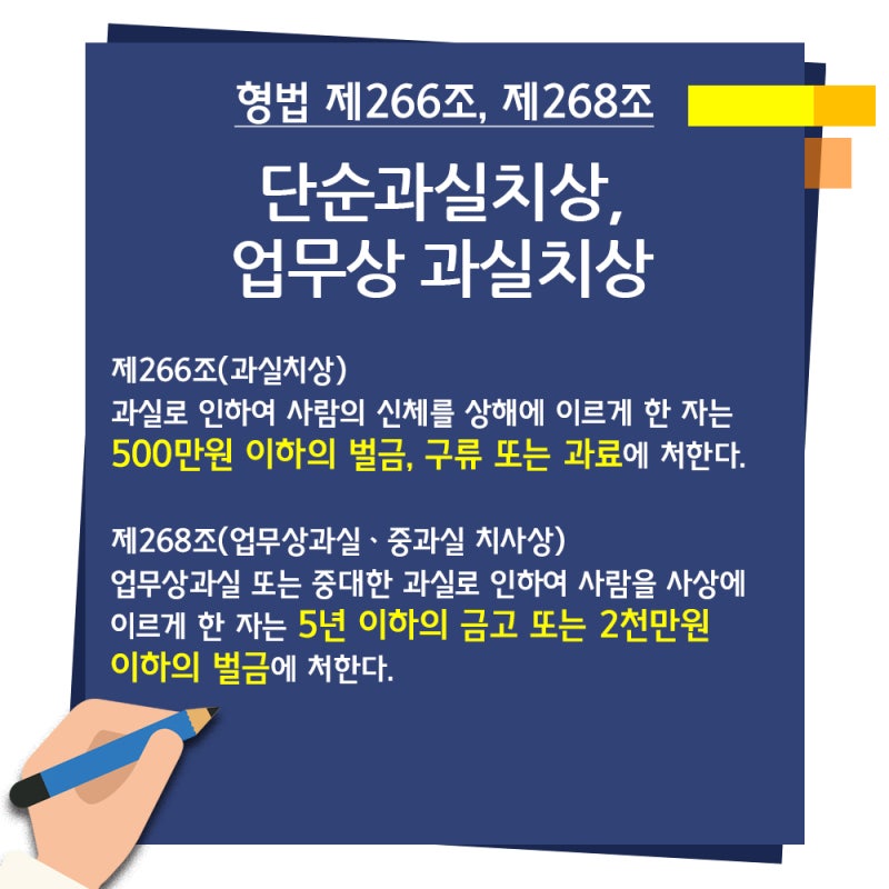 업무상 과실치사죄에 대한 처벌
