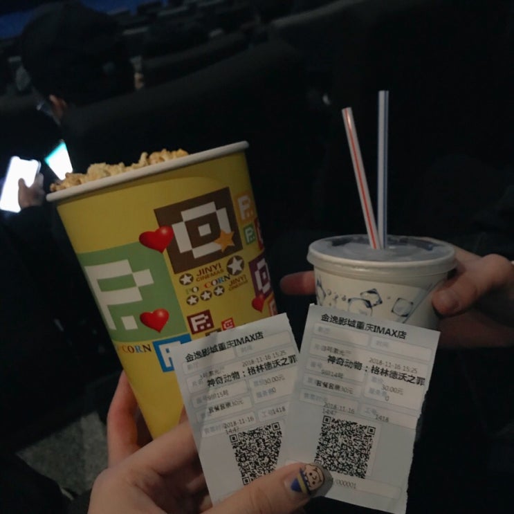 181116-181118 중경우전대학 교환학생 일기 D+69-71난핑 南平 영화관 IMAX 신기한 동물들과 그린델왈드의 범죄, 神奇动物보기편