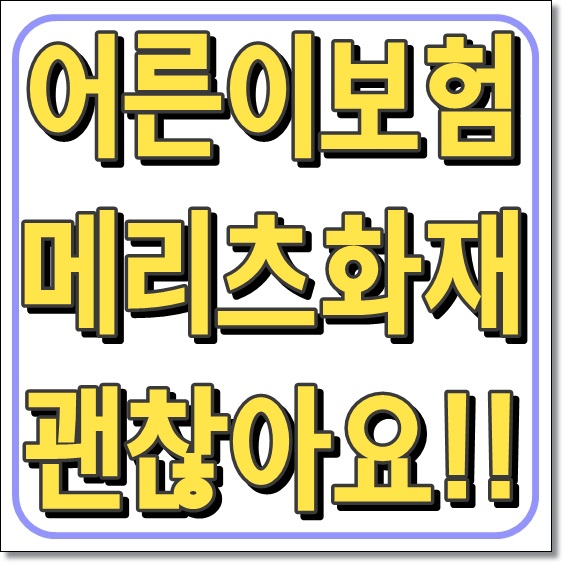  어른이보험 메리츠화재 이제 얼마 안 남았어요