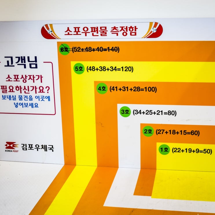  우체국택배 박스 봉투 가격과 크기 체크하세요