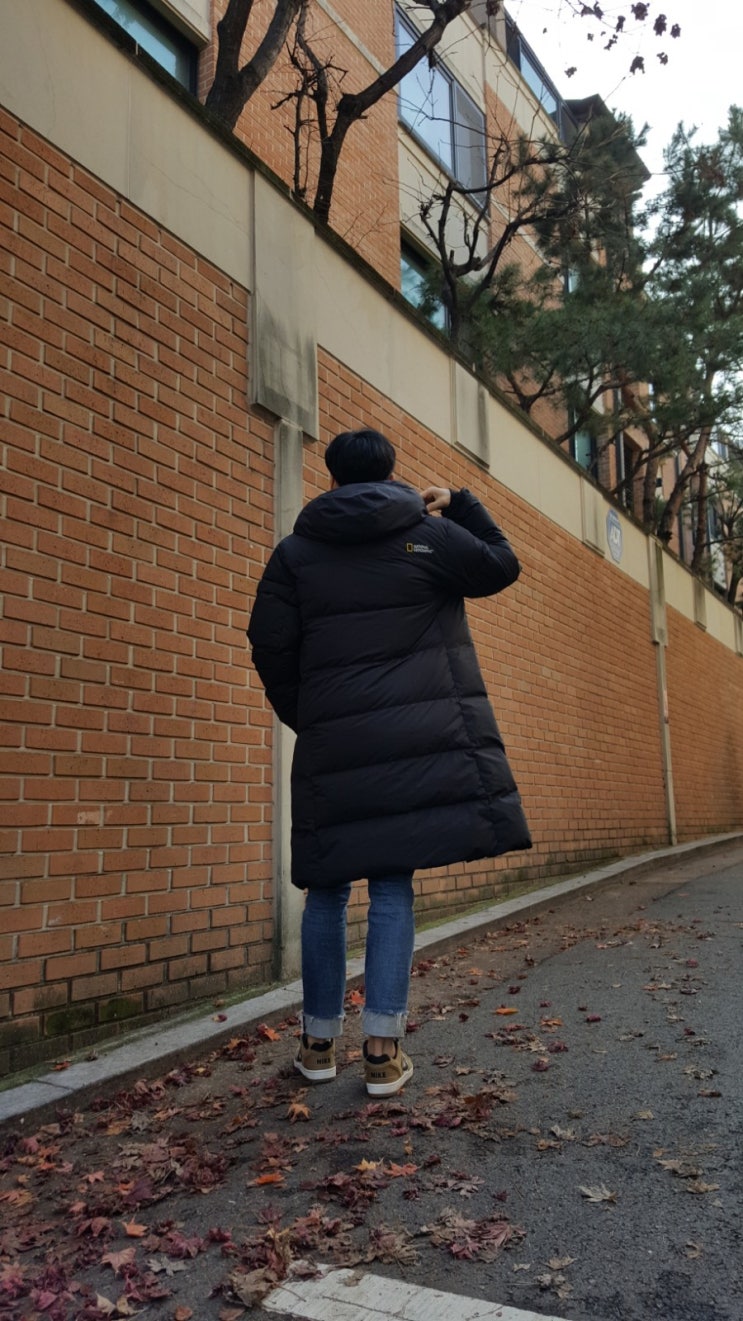  네셔널 지오 그래픽 롱패딩  착샷과 사이즈 솔직후기