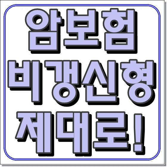 암보험 비갱신형 40세여성분 실제 가입 사례!