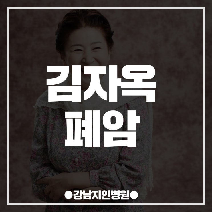 배우 김자옥, 2014년 폐암으로 별세