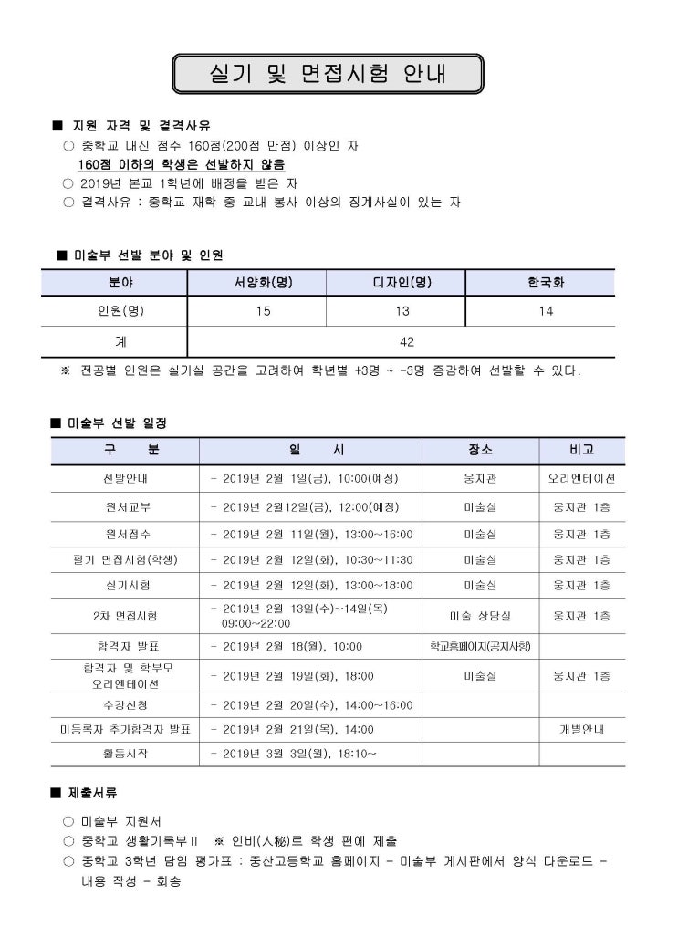  중산고등학교 청개구리 미술부 입시 정보! -탄현/제니스/덕이/운정/중산고미술/중산고면접/고양예고입시/예중예고입시/입시미술/일산미대입시/일산입시미술/일산입시전문 탄현바른미술학원-