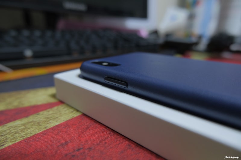 아이폰 Xs Max 정품 가죽 케이스 - 미드나이트 블루(Iphone Xs Max leather case - midnight blue)
