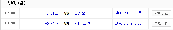 2018.12.02 세리에A (AC밀란 vs 파르마 프로시노 vs 칼리아리 사수올로 vs 우디네세 토리노 vs 제노아  키에보 vs 라치오 AS로마 vs 인터밀란)