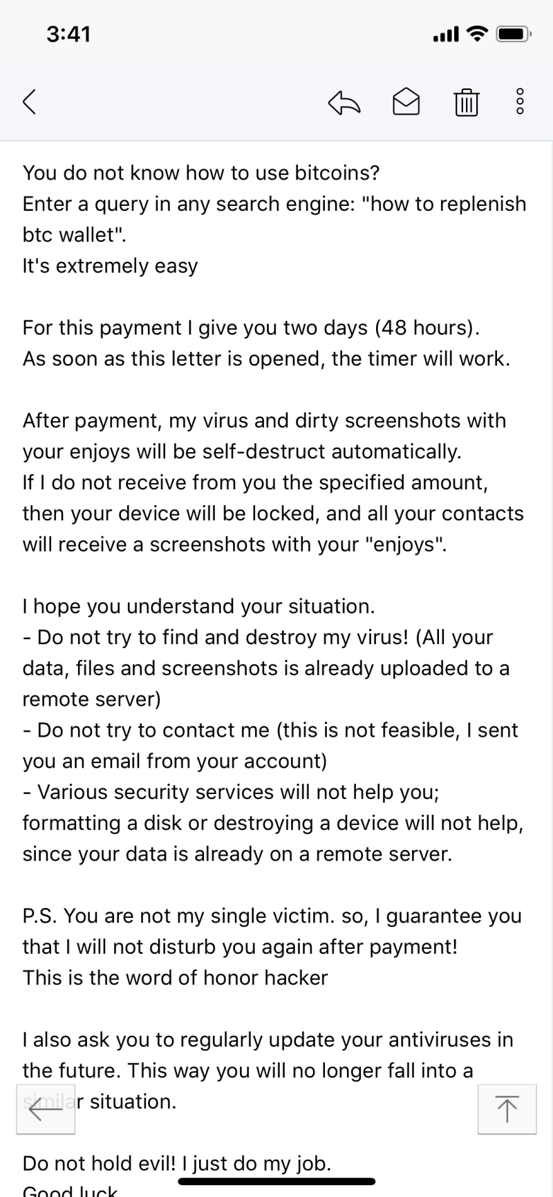 내 이메일이 해킹당했다는 메일이 왔다면? 사칭스팸메일 확인하기! : 네이버 블로그