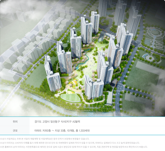  동국대 일산병원 앞 식사동 자이3차 분양