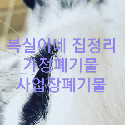  구미집정리홈수거 살림살이 정리는 복실이네 입니다