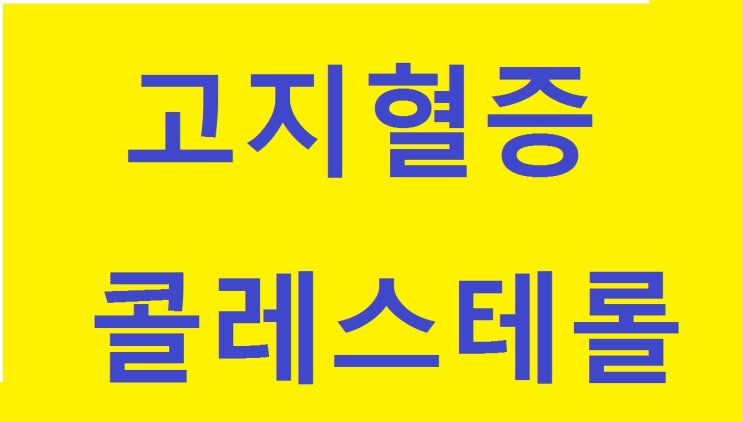 고지혈증 치료 이상지질혈증 치료 콜레스테롤 좋은음식 나쁜음식