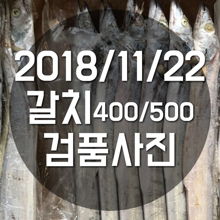 밝은무역 냉동수산물 2018/11/22 갈치 400/500 검품사진