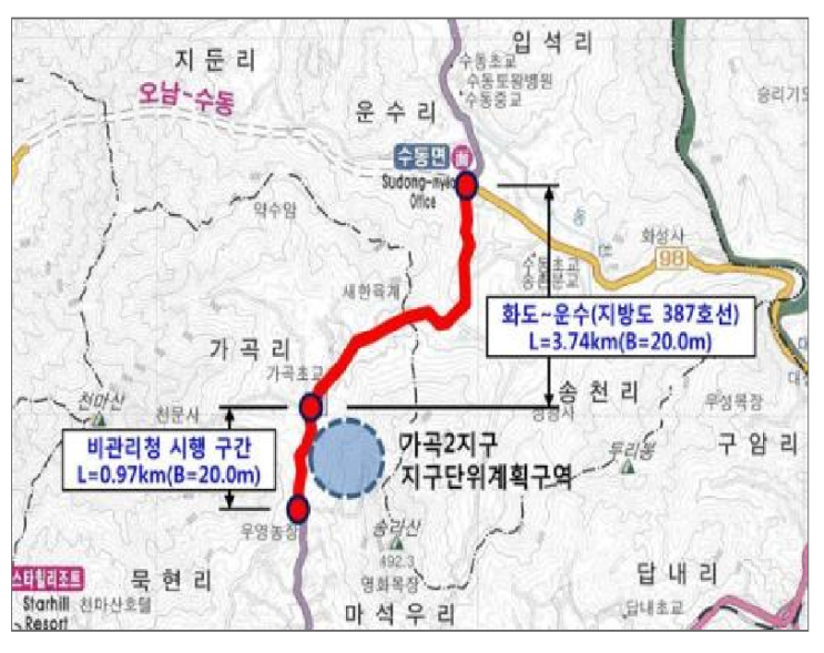  화도-운수 지방도… 이제나 저제나