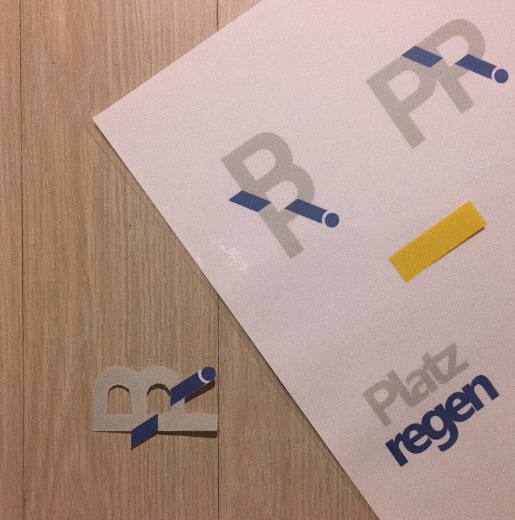 첫 로고 디자인 'Platz regen / 폭우'