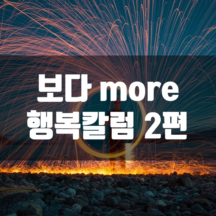  행복, 소소한 만족감과 기쁨의 합 - 2편